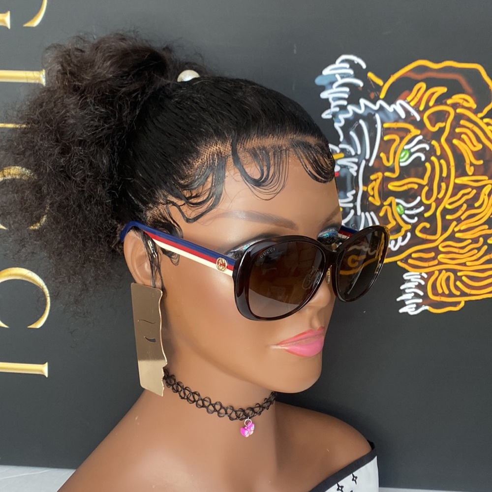 🔥New Gucci GG0849SK Havana Blue Brown Gradient Sunglasses 59-17 W/case - Picture 5 of 17